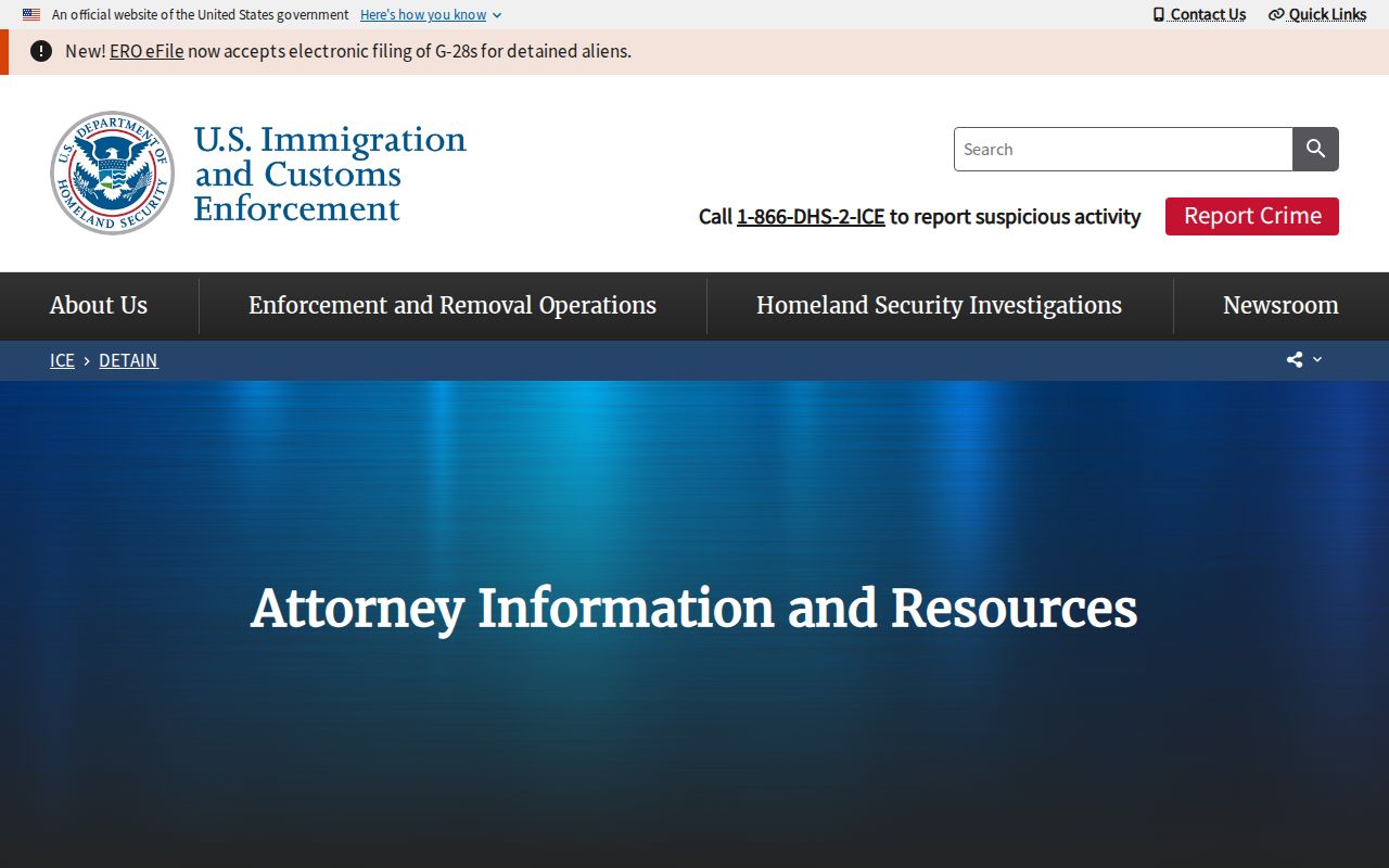 ICE detainee locator coverage for a Somerset County custody transfer