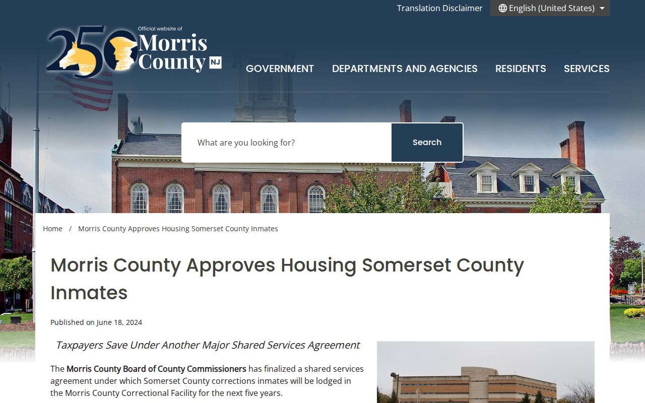 Somerset County released inmate shared-services custody announcement